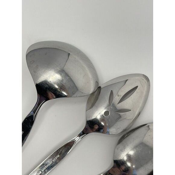 Oneida Community SATINIQUE Older Betty Crocker Serving Spoons Fork Ladle - Picture 10 of 10